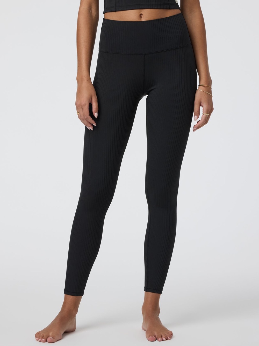 Vuori Women’s Black Inversion Ribbed High-Rise Leggings. Size S. NWOT!